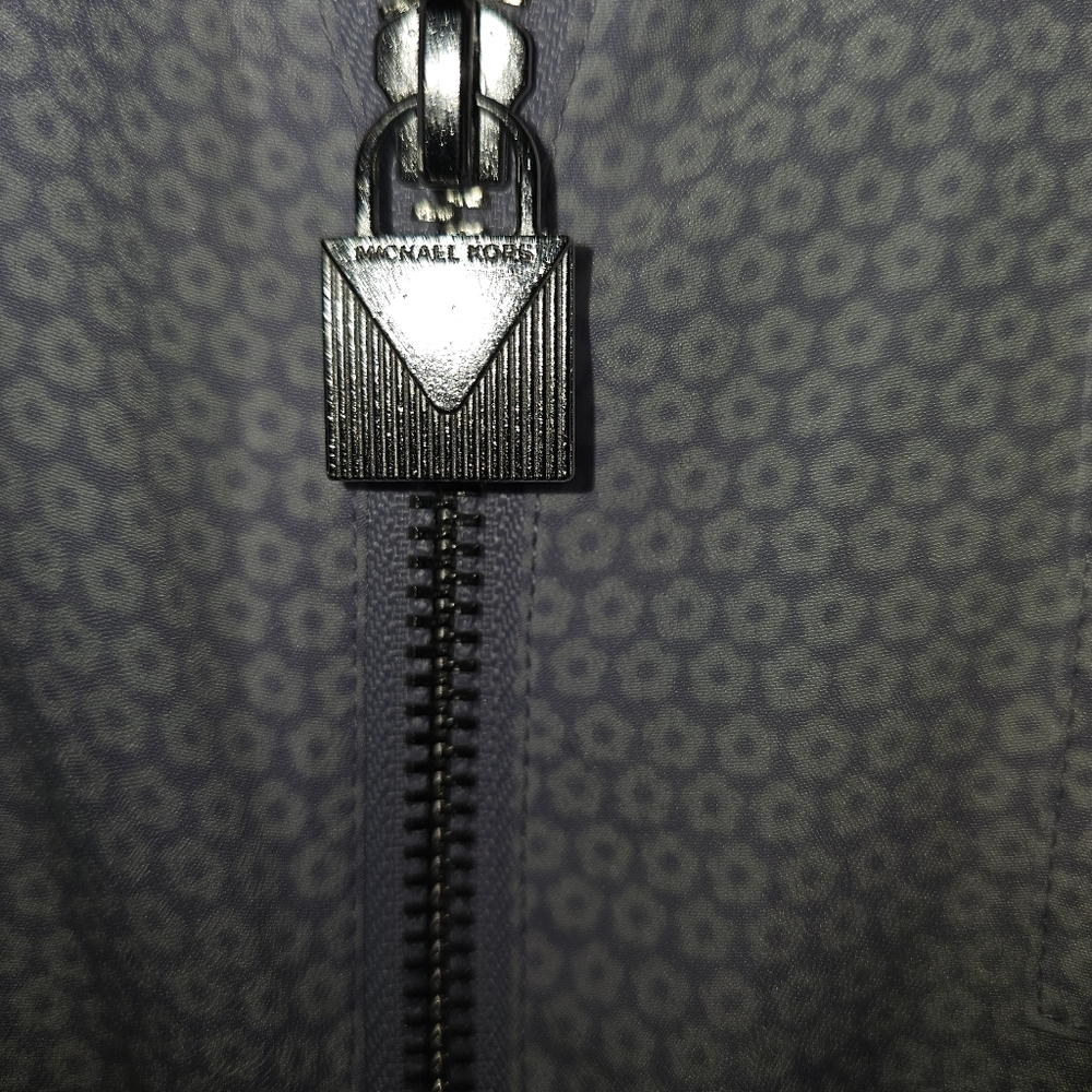 Michael Kors Long Sleeved Full Zip Blouse with Silver Hardware - Picture 9 of 11